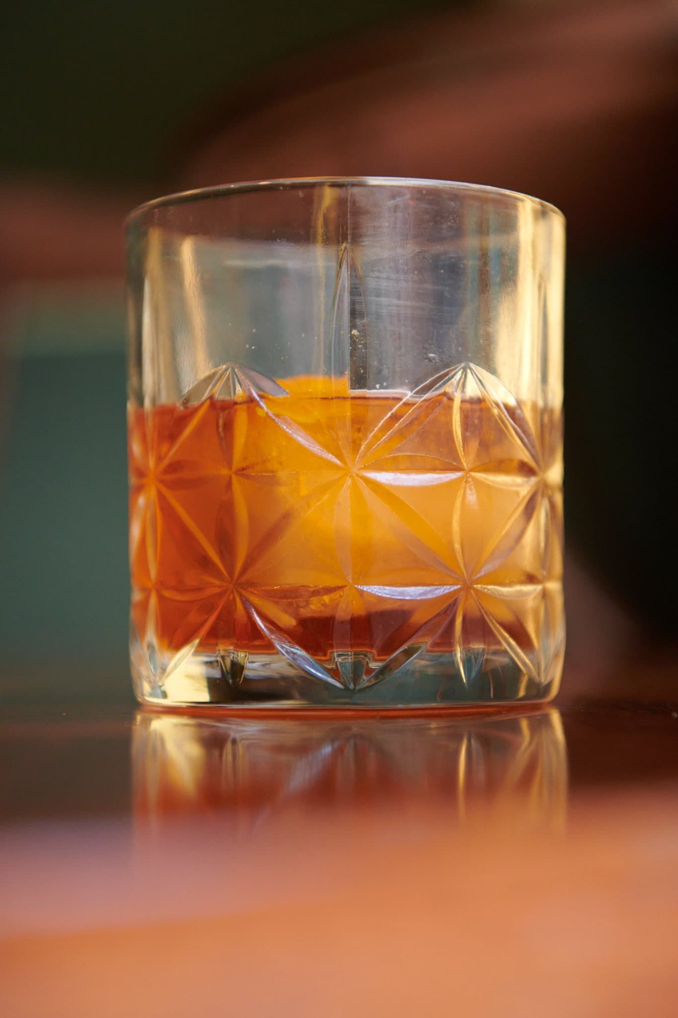 Old fashioned over a large cube