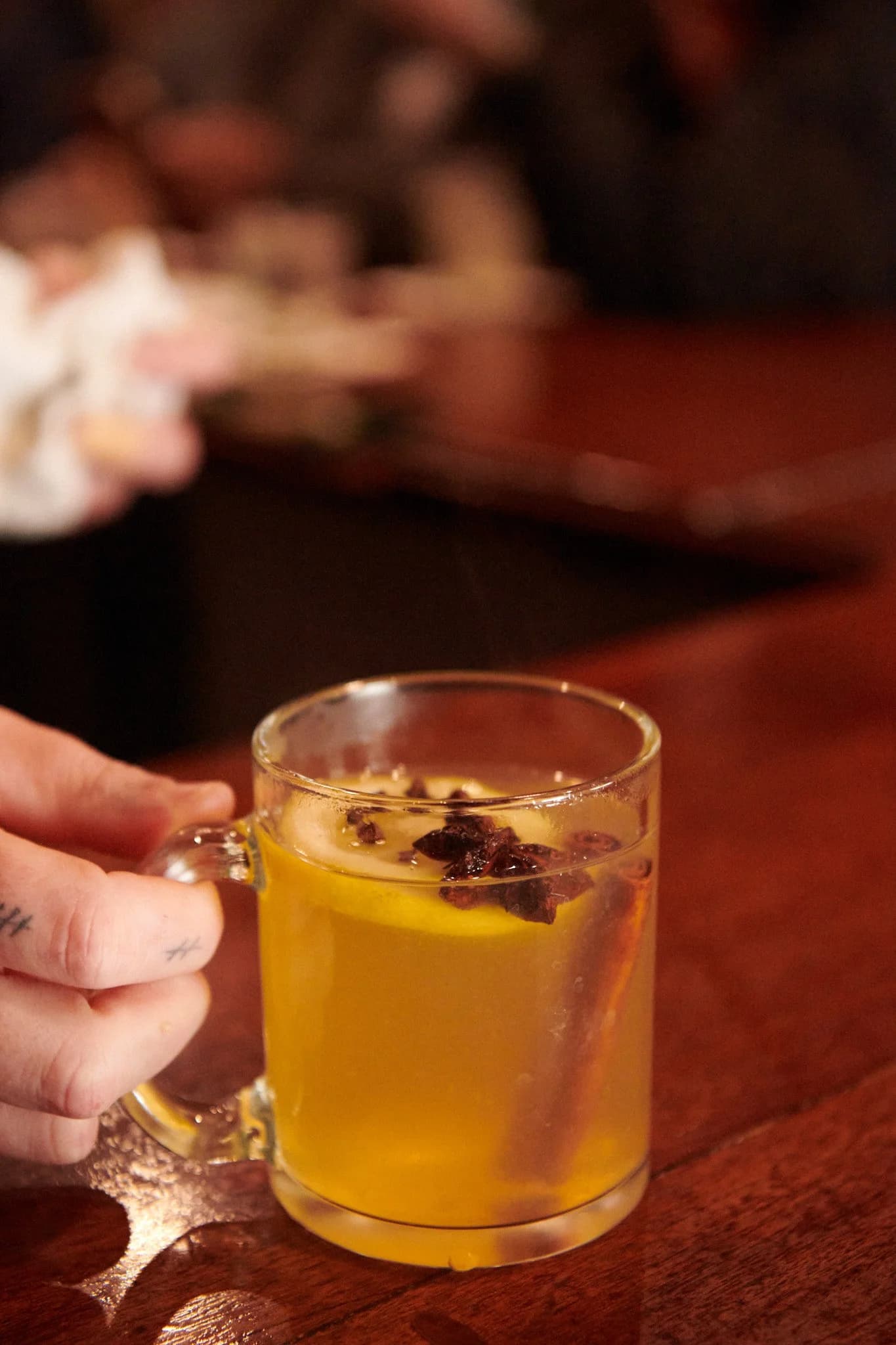 Hot toddy with star anise